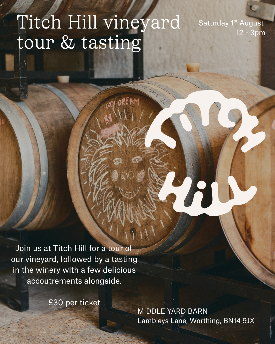 Vineyard Tour & Tasting - Saturday 1st August